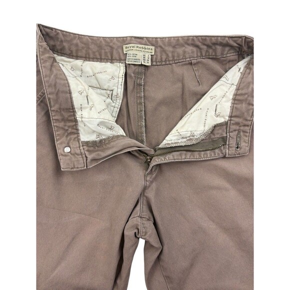 VTG Y2K Royal Robbins Pants 100% Cotton Gorpcore Outdoor Hiking Mushroom Brown 2 - Picture 5 of 16